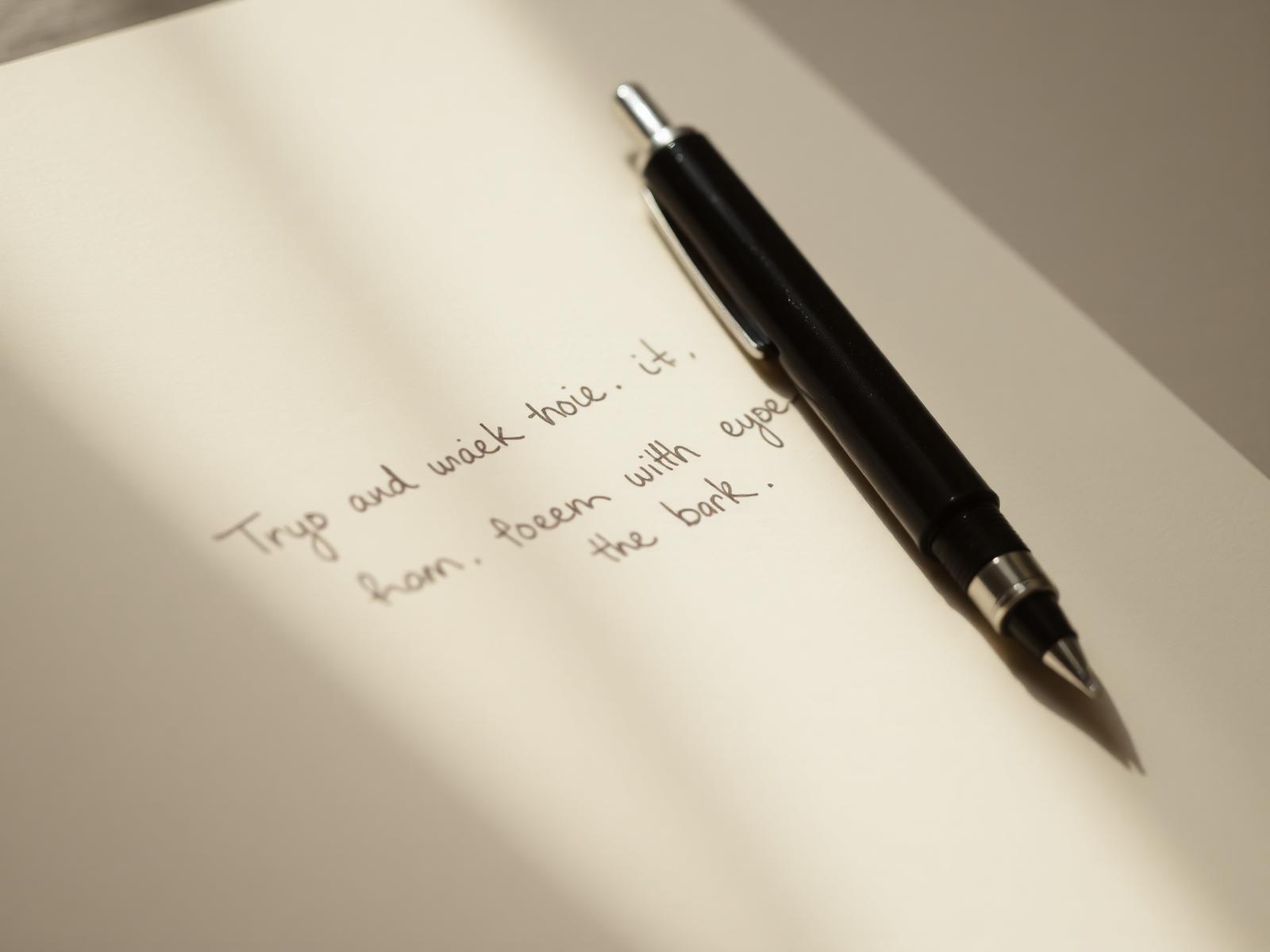 Surat tulisan tangan dengan pen — konteks difahami melalui perbualan